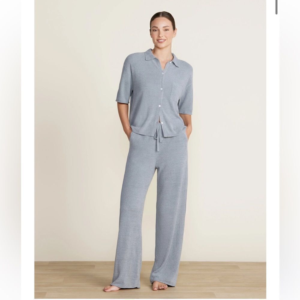 CozyChic Ultra Lite Rolled Edge Drawstring Pant in Moonbeam, XL Petite NWT